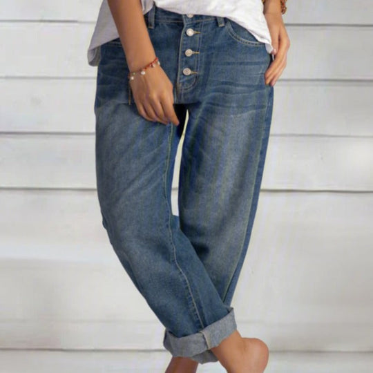 Flared Jeans mit weitem Bein für Damen