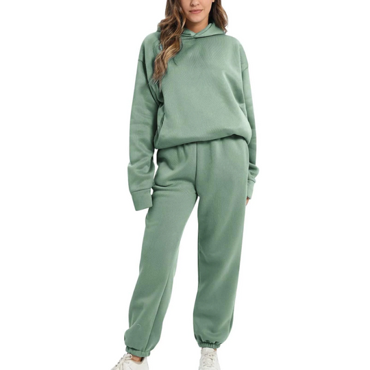 Kapuzenpullover und Jogginghose Set für Damen