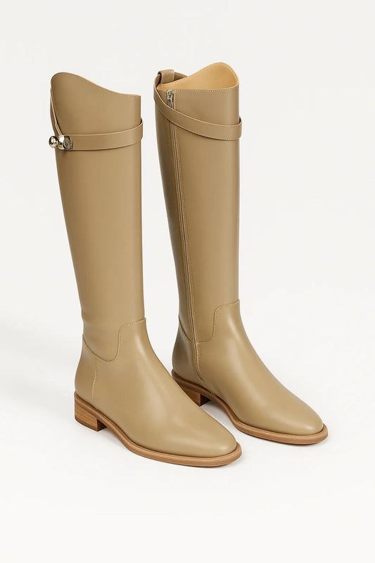 Kira Damen Kniehohe Stiefel – Elegantes Design mit Schnallenverschluss für stilvolle Herbstlooks 1