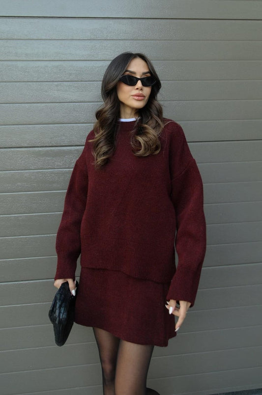 Kira Women's Cozy Sweater and Skirt Set – Elegant Warmth for Any Occasion 0