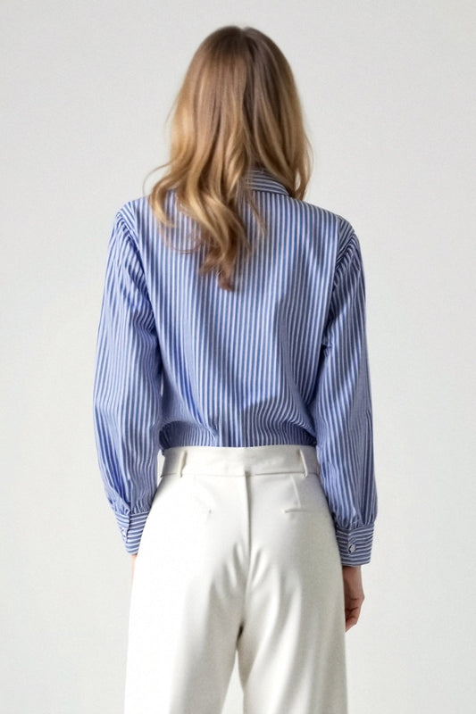 Blouse Women - Striped Long Sleeve Office Versatile
