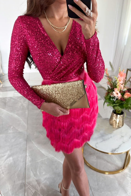 Lina Damen Mini-Paillettenkleid – Glamouröses Design für Festliche Anlässe 2