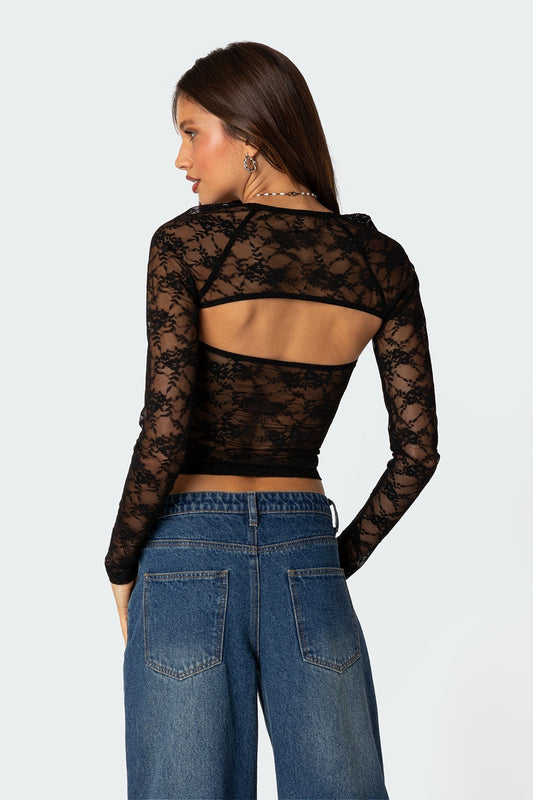 Livia Damen Spitzenoberteil – Elegante Romantik für Vielseitige Looks 3