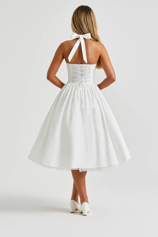 Lumi Damen Midikleid – Eleganter Neckholder für Festliche Anlässe 2