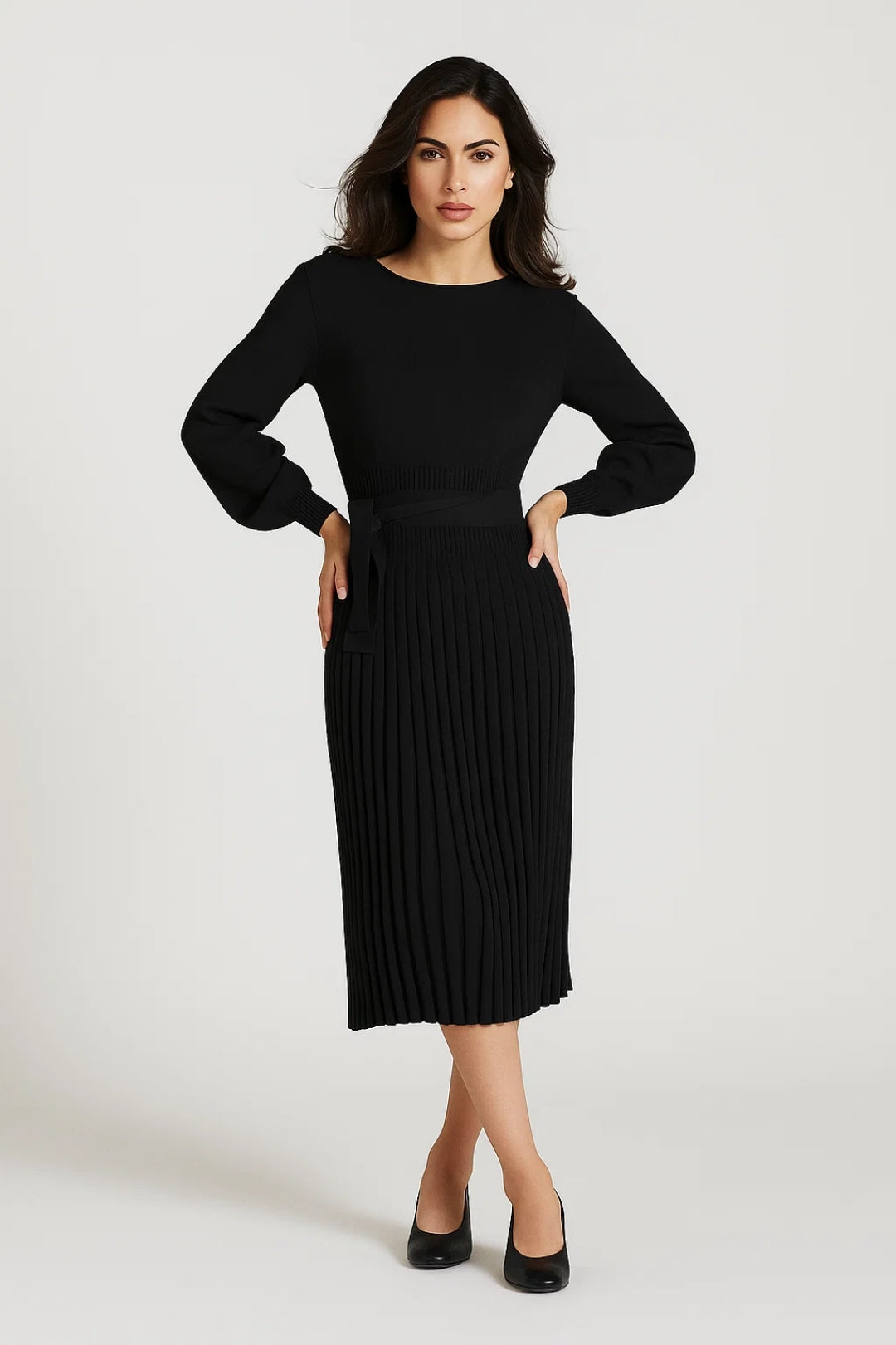 Luna Damen Midikleid – Eleganter Faltenrock für Festliche Anlässe 4
