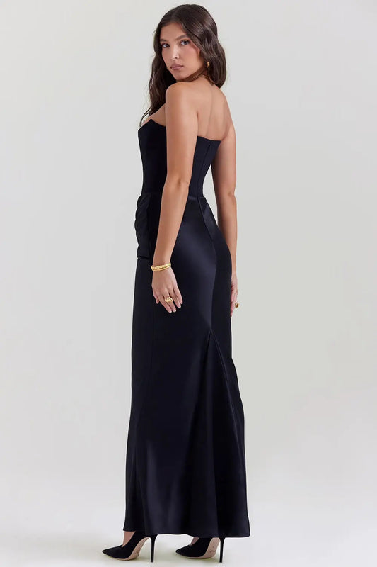 Luna Women's Elegant Evening Gown – Strapless Bodycon Maxi Dress 2
