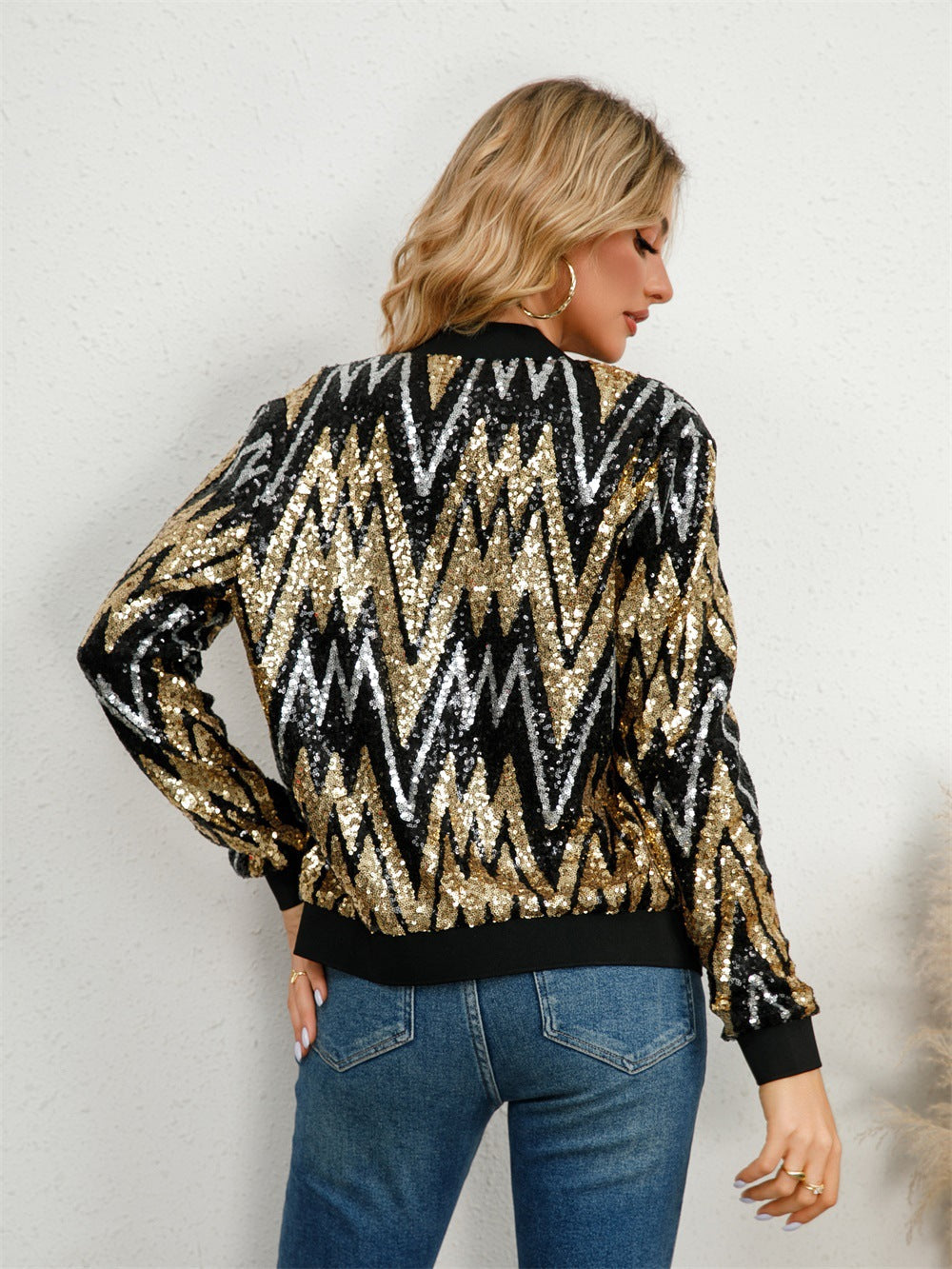 Bastine | Glitzernde Bomberjacke für Damen