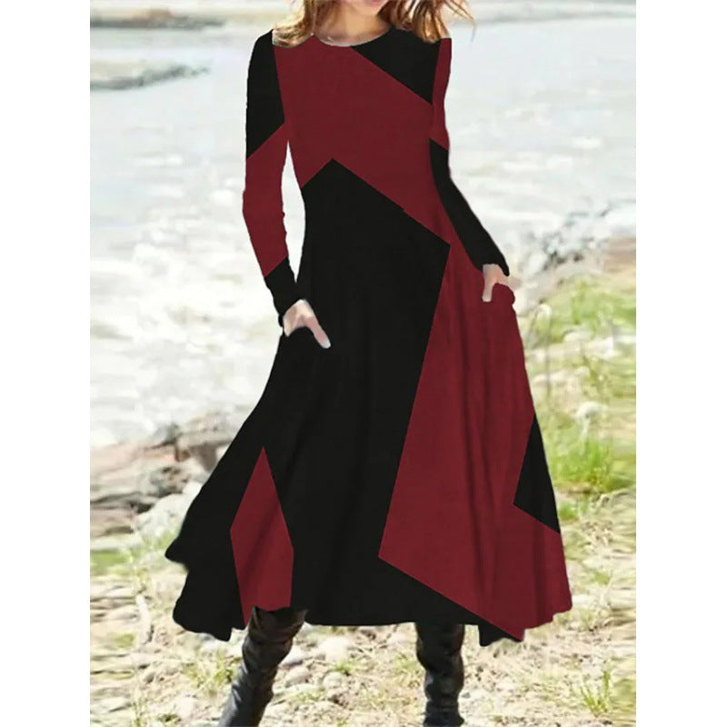 Borghilda | Stilvolles Langarm-Midikleid für Damen