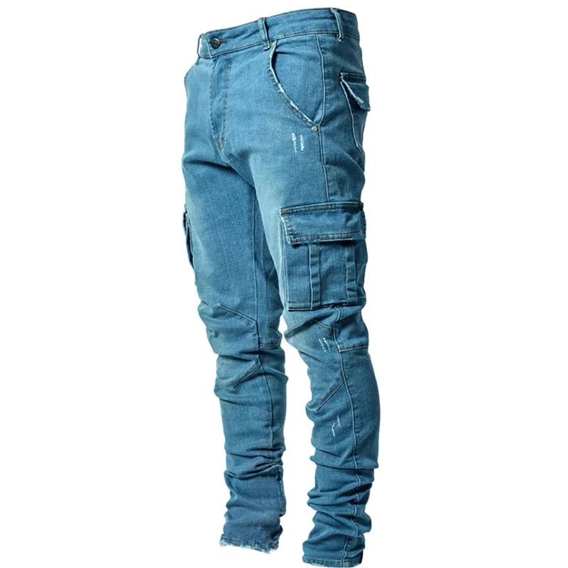 Slim Fit Jeans mit Multi-Pocket für Herren