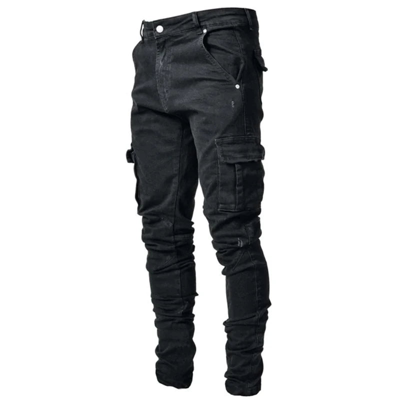 Slim Fit Jeans mit Multi-Pocket für Herren