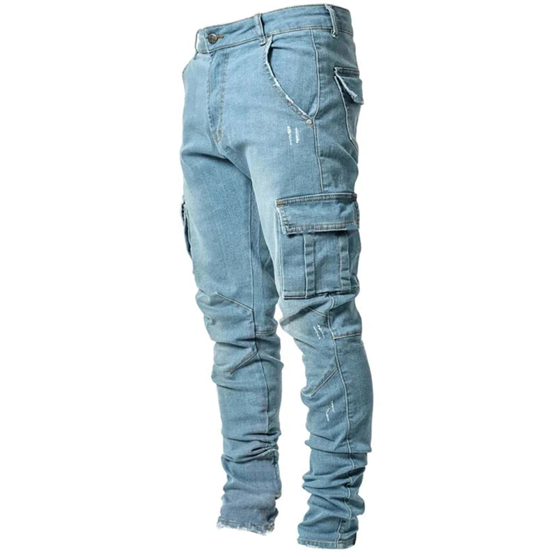 Slim Fit Jeans mit Multi-Pocket für Herren