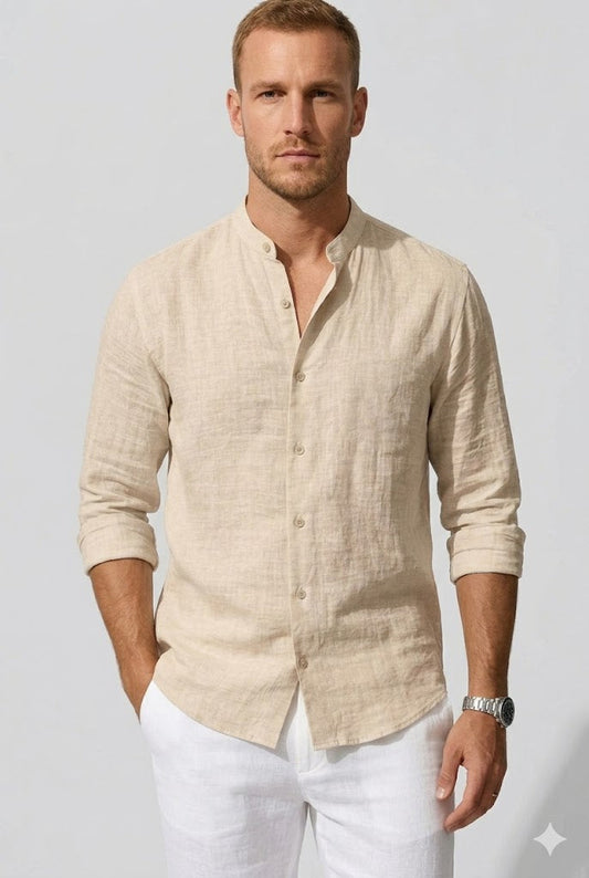 Zylo Men's Shirt – Lightweight Linen Blend for Comfort and Style 1