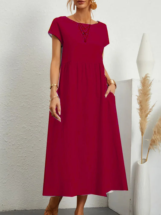 Zyra Women's Elegant Maxi Dress – Vintage Charm for Summer Fun 3