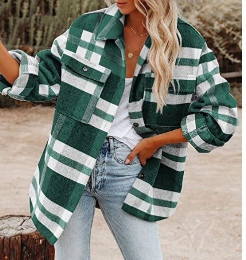 Afra | Rustikale Karierte Overshirt für Damen