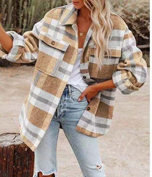 Afra | Rustikale Karierte Overshirt für Damen