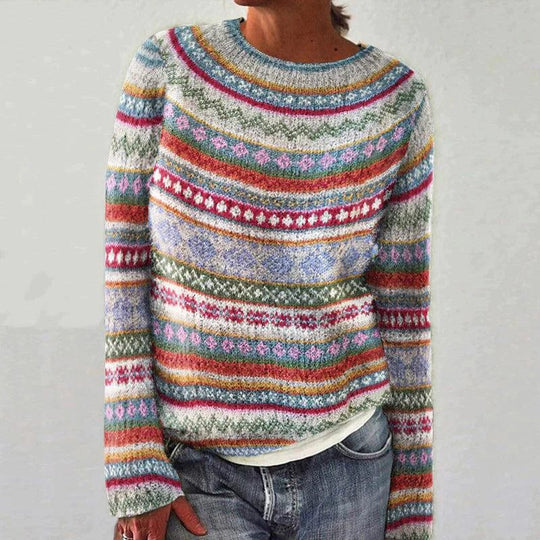 Bassina | Bunter Strickpullover für Damen
