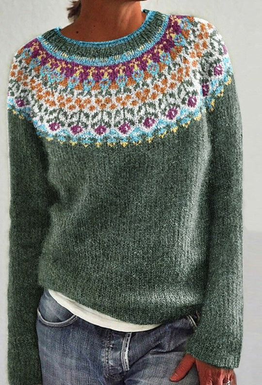 Annette | Pullover mit Blumenmuster für Damen