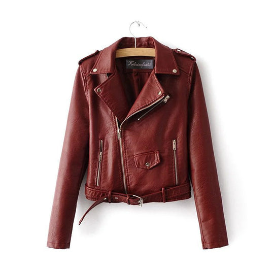 Bini | Lederjacke mit Gürtel für Damen