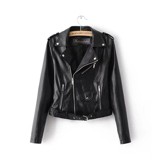 Bini | Lederjacke mit Gürtel für Damen
