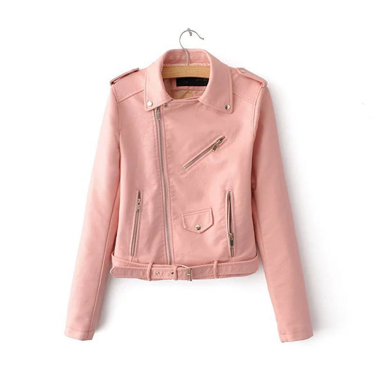 Bini | Lederjacke mit Gürtel für Damen