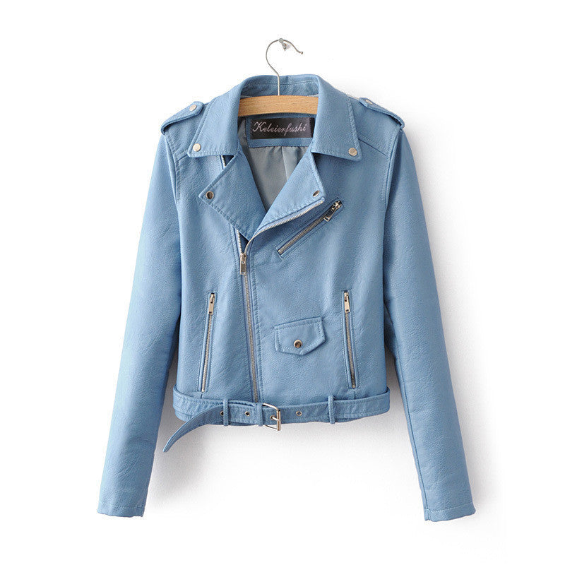 Bini | Lederjacke mit Gürtel für Damen