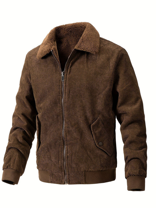 Bayardo | Gestreifte Corduroy-Fleecejacke für Herren