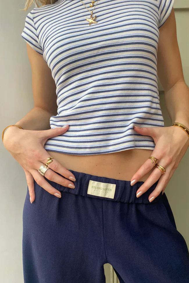 Baggy Hose mit Elastischem Bund für Damen