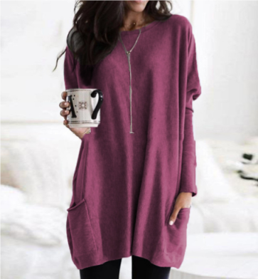 Bequemer Langarm Damenpullover für Damen