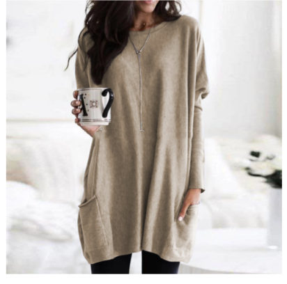 Bequemer Langarm Damenpullover für Damen