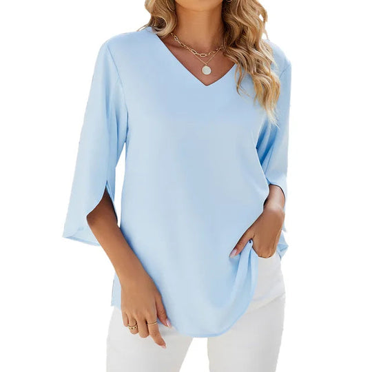 Bluse mit V-Ausschnitt für Damen
