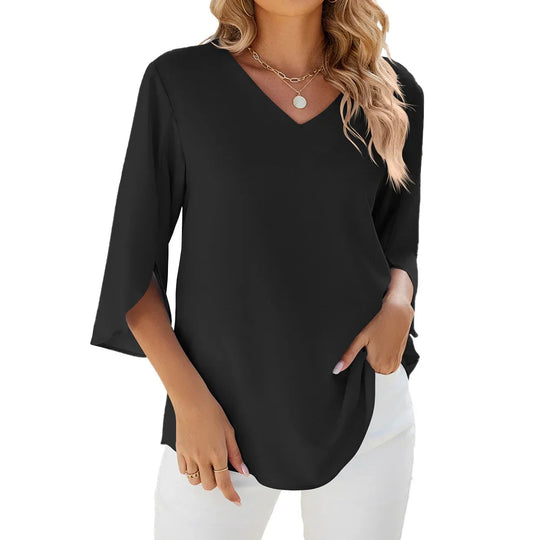 Bluse mit V-Ausschnitt für Damen