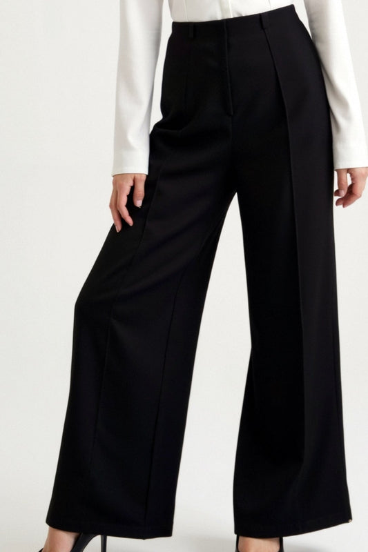 Trousers Women - Relaxed Baggy Mid-Rise Trousers