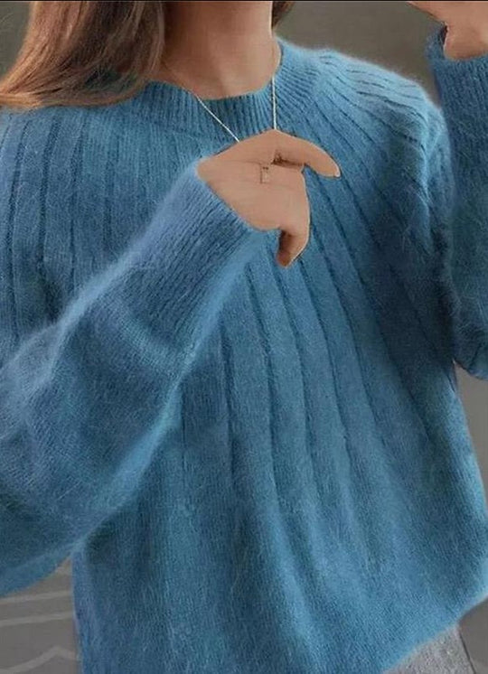 Flauschiger Strickpullover für Damen