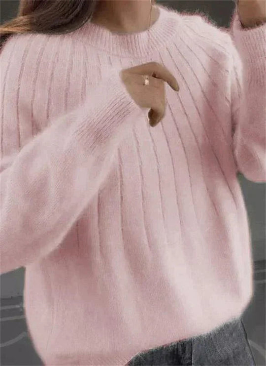 Flauschiger Strickpullover für Damen
