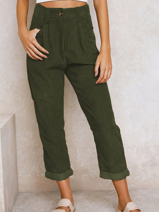 Gerade geschnittene Cordhose für Damen