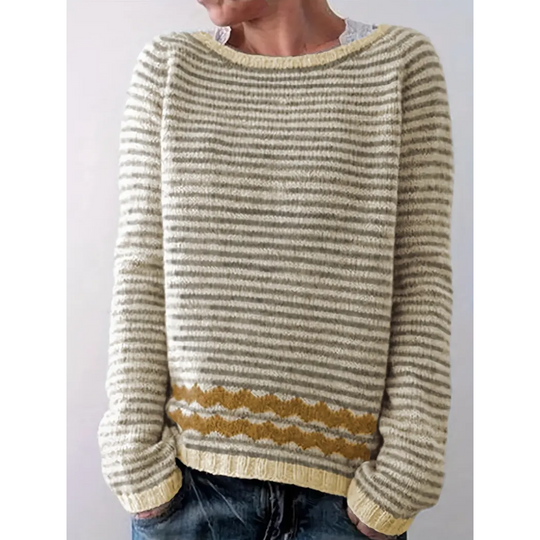 Gestreifter Pullover für Damen mit Bequemer Passform