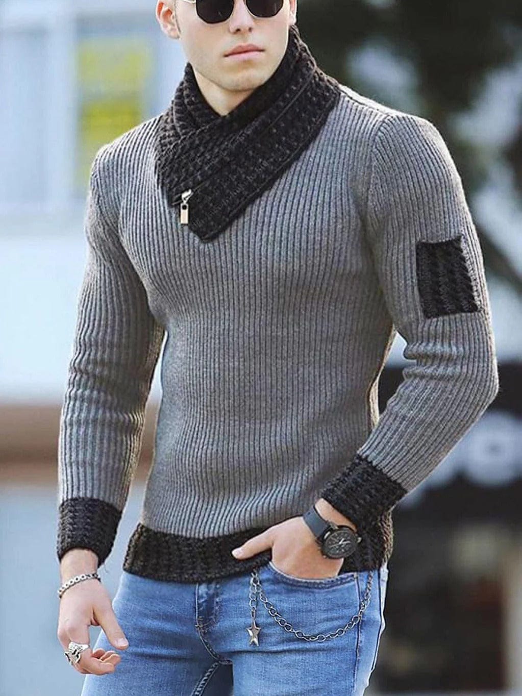 Bernex | Pullover mit Schalkragen für Herren