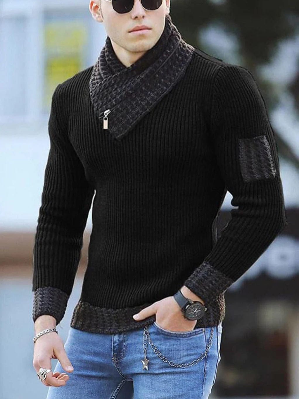 Bernex | Pullover mit Schalkragen für Herren