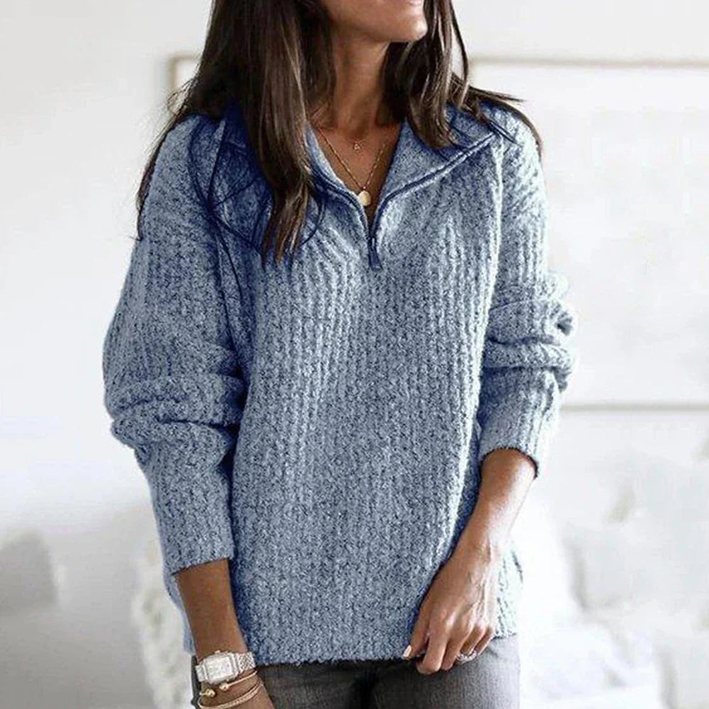 Ana | Stilvoller Halbreißverschluss-Pullover für Damen