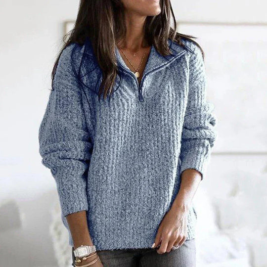 Ana | Stilvoller Halbreißverschluss-Pullover für Damen