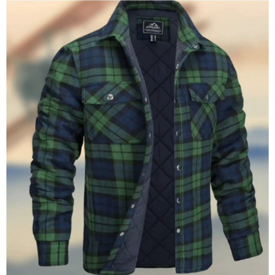 Hemdjacke aus Warmem Material mit Knopfverschluss für Herren