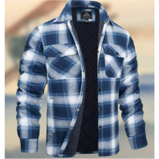 Hemdjacke aus Warmem Material mit Knopfverschluss für Herren