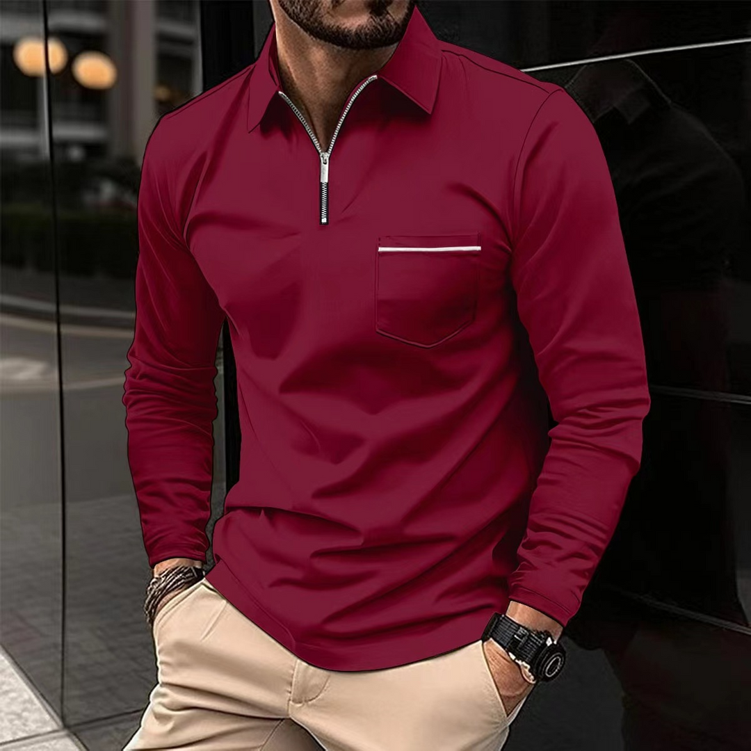 Jano Herren Poloshirt Langarm – Elegantes Design für Jeden Anlass 0