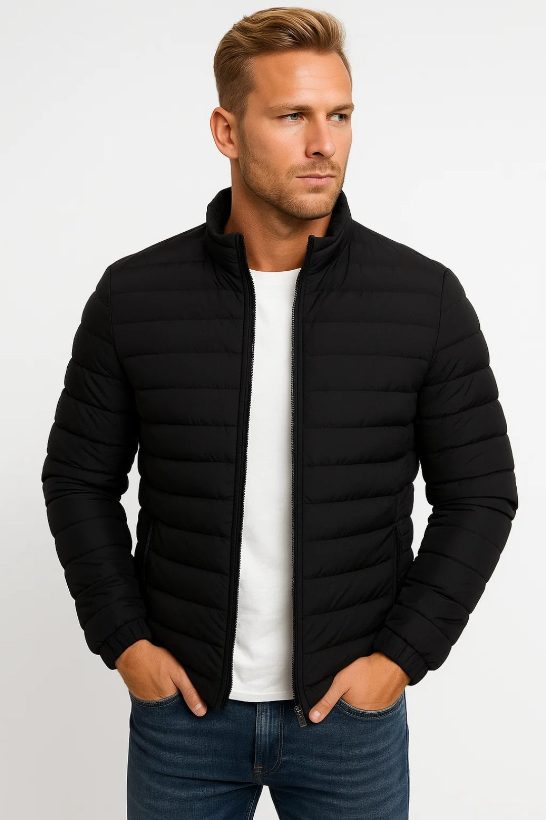 Juno Herren Steppjacke – Leicht und Bequem für Herbsttage 0