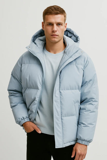 Kairo Herren Pufferjacke – Trendiger Winterlook mit Kapuze 0