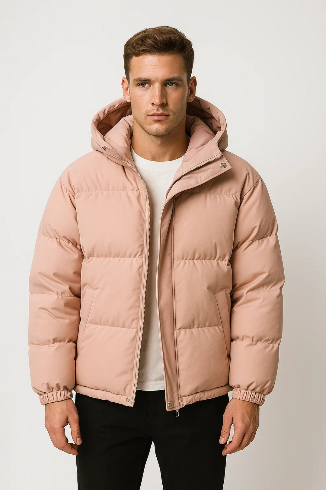 Kairo Herren Pufferjacke – Trendiger Winterlook mit Kapuze 2