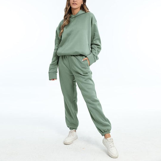 Kapuzenpullover und Jogginghose Set für Damen