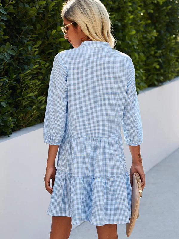 Bengjamin | Karierte A-Linien Kleid für Damen