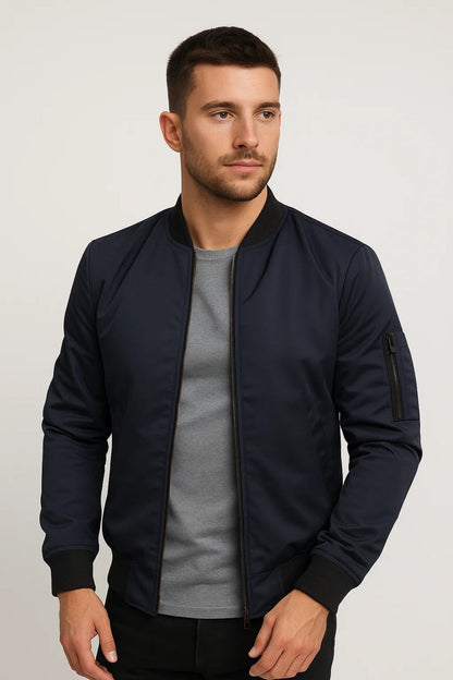 Kimo Herren Bomberjacke – Zeitloser Stil mit Reißverschlussdetails 1