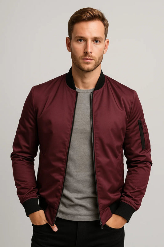 Kimo Herren Bomberjacke – Zeitloser Stil mit Reißverschlussdetails 2